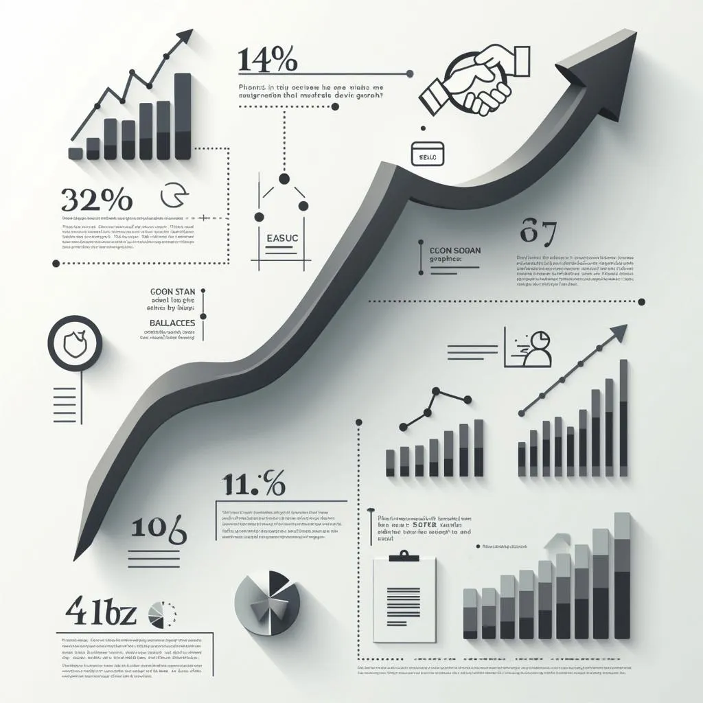 Graphique illustrant la croissance et le succès