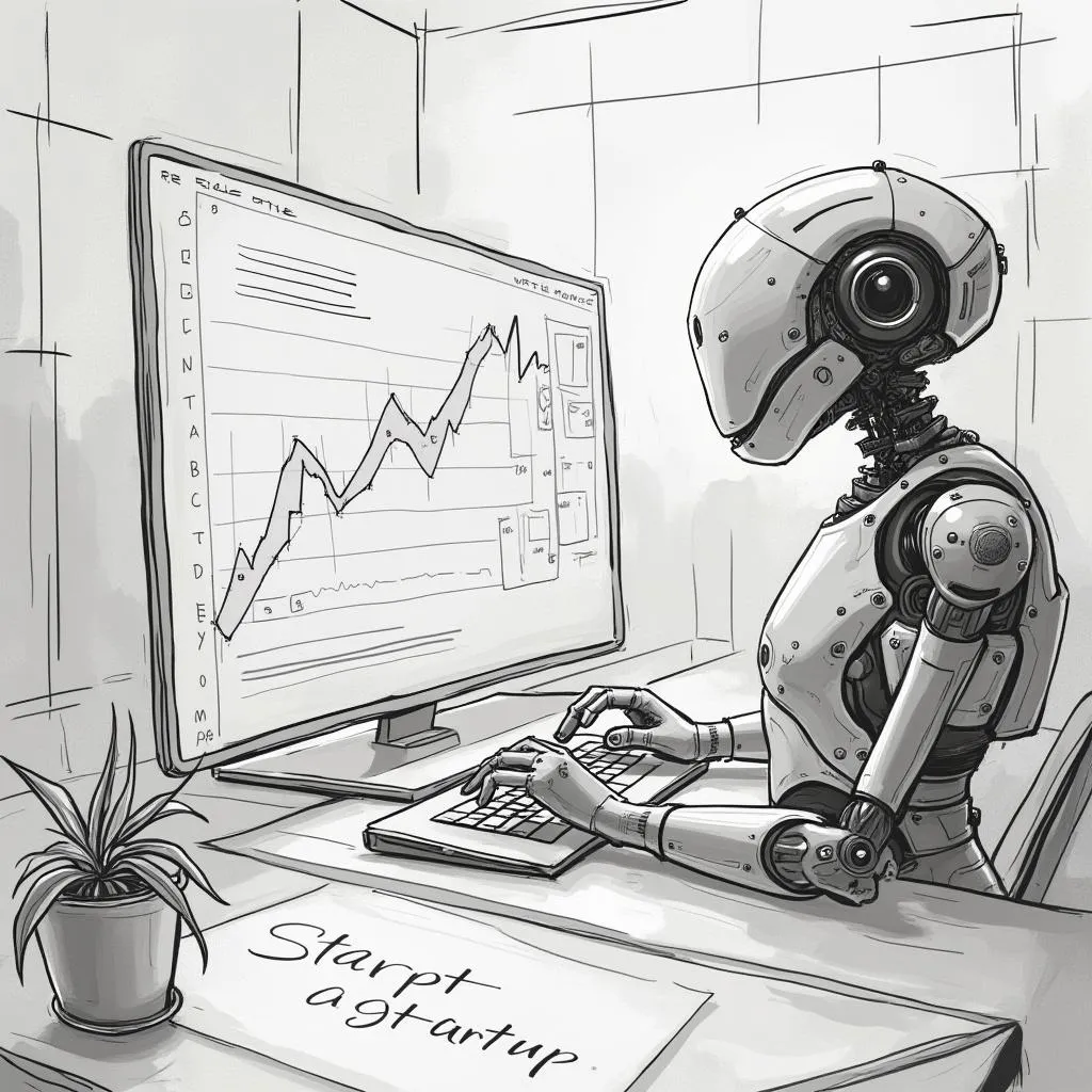 Illustration de l'évolution de l'entreprise, de l'idée à la technologie IA