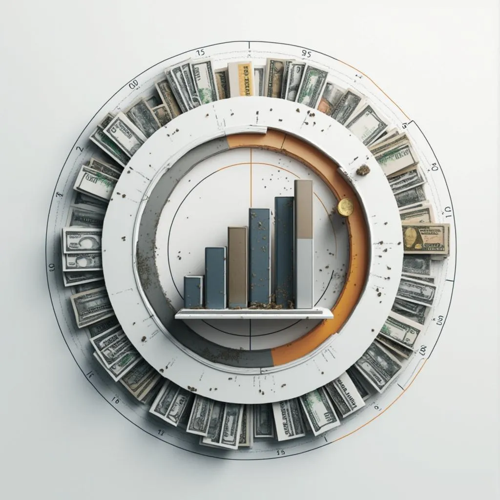 Graphique d'optimisation de portefeuille immobilier par IA