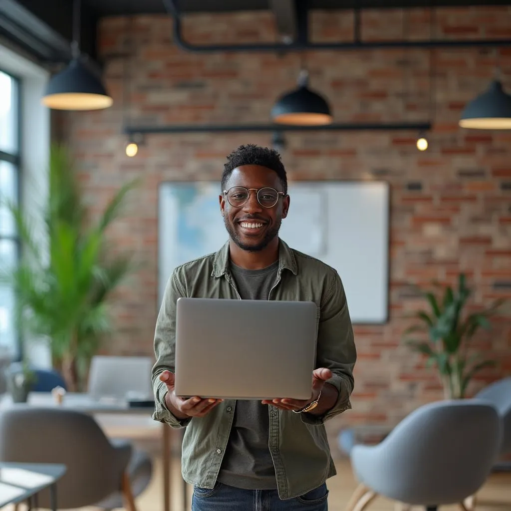 Jeune entrepreneur ayant investi dans l'immobilier